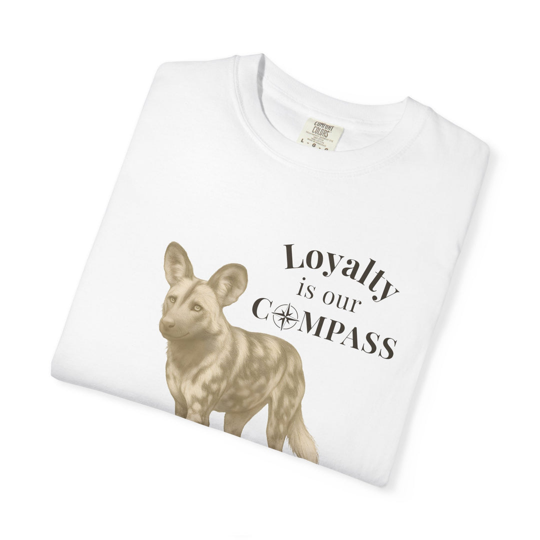 Loyalty Is Our Compass – African Wild Dog | Empowered & Bold | Sketch Series by Pure Perspective | Eco Friendly Graphic Tee