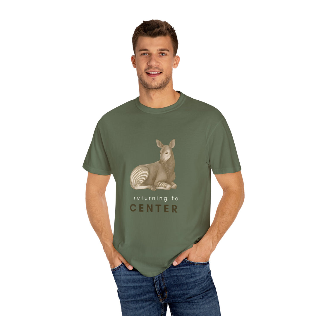 Returning to Center – Okapi | Calm & Centered | Sketch Series by Pure Perspective | Eco Friendly Graphic Tee