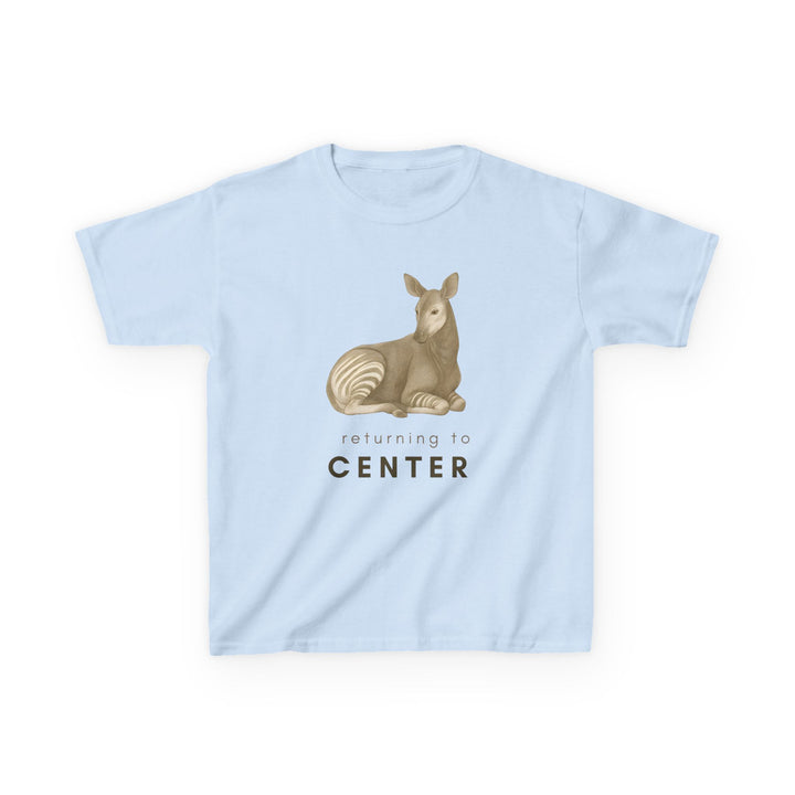 Kids Okapi Tee | "Returning to Center" | Sketch Design | Eco-Conscious | Calm & Centered