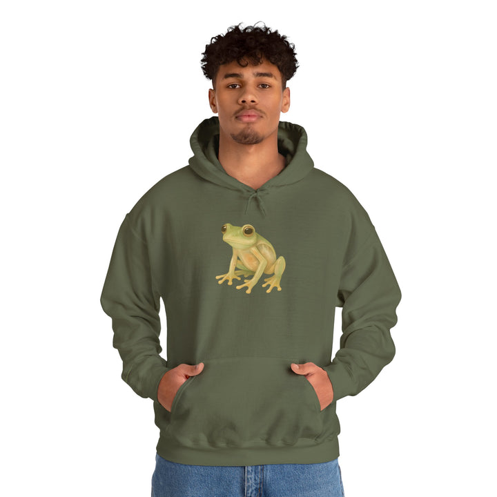 Vulnerability Takes Courage – Glass Frog Butterfly Edition | Hopeful & Healing Series | Unisex Heavy Blend™ Hooded Sweatshirt | Eco-Friendly Apparel