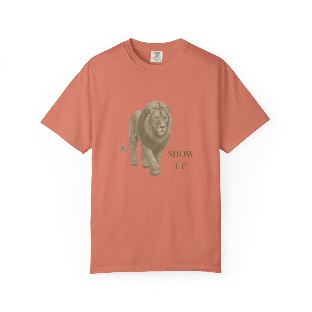Show Up – Lion | Empowered & Bold | Sketch Series by Pure Perspective | Eco Friendly Graphic Tee