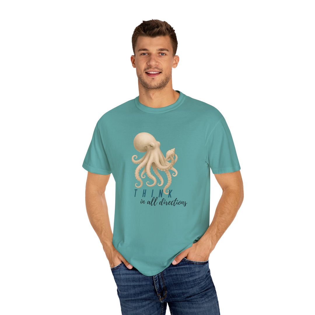 Think In All Directions – Octopus | Joyful & Playful | Sketch Series by Pure Perspective App | Eco Friendly Graphic Tee