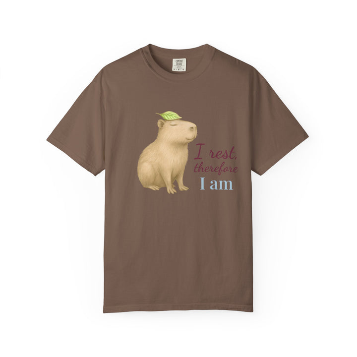 I Rest, Therefore I Am – Capybara | Grounded & Gentle | Sketch Series by Pure Perspective | Eco Friendly Graphic Tee