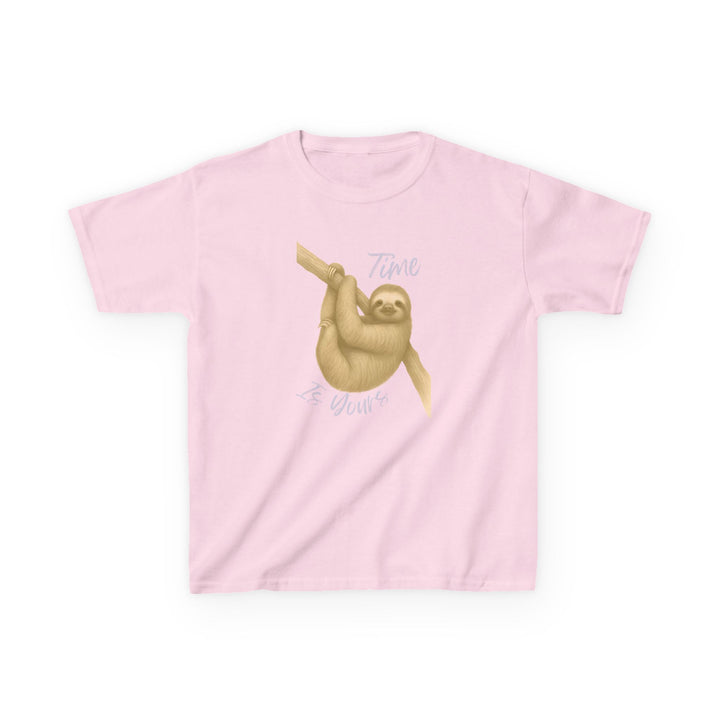 Kids Sloth Tee | "Time is Yours" | Sketch Design | Eco-Conscious | Patient & Peaceful