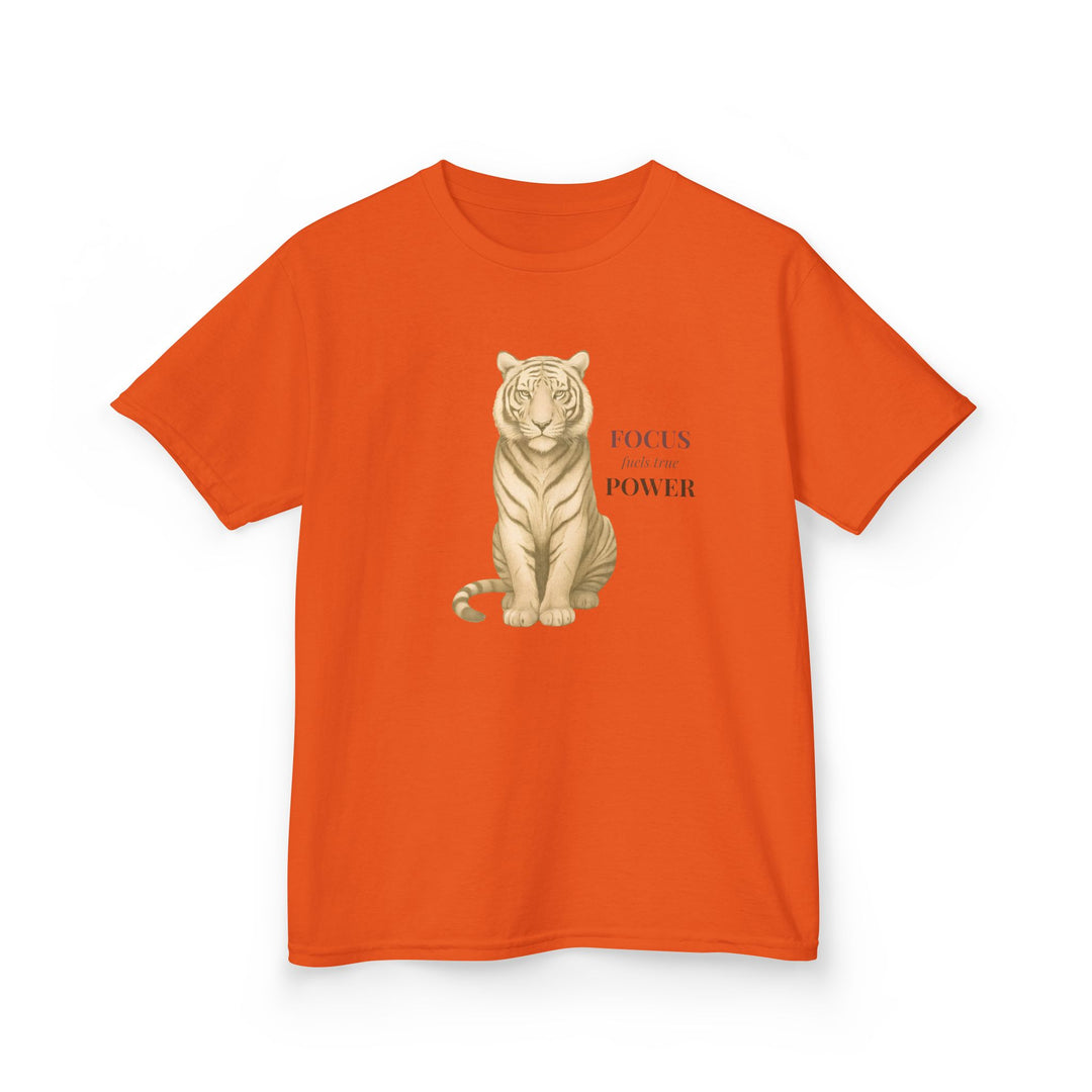 Kids Tiger Tee | "Power Through" | Sketch Design | Eco-Conscious | Empowered & Bold