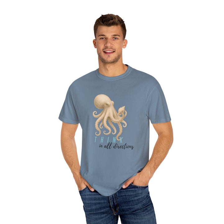 Think In All Directions – Octopus | Joyful & Playful | Sketch Series by Pure Perspective App | Eco Friendly Graphic Tee