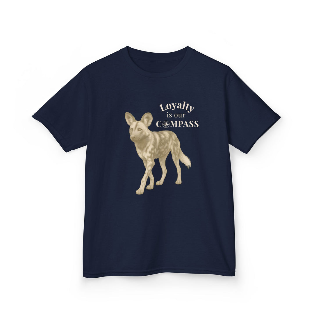Kids African Wild Dog Tee | "Loyalty is Our Compass" | Sketch Design | Eco-Conscious | Empowered & Bold