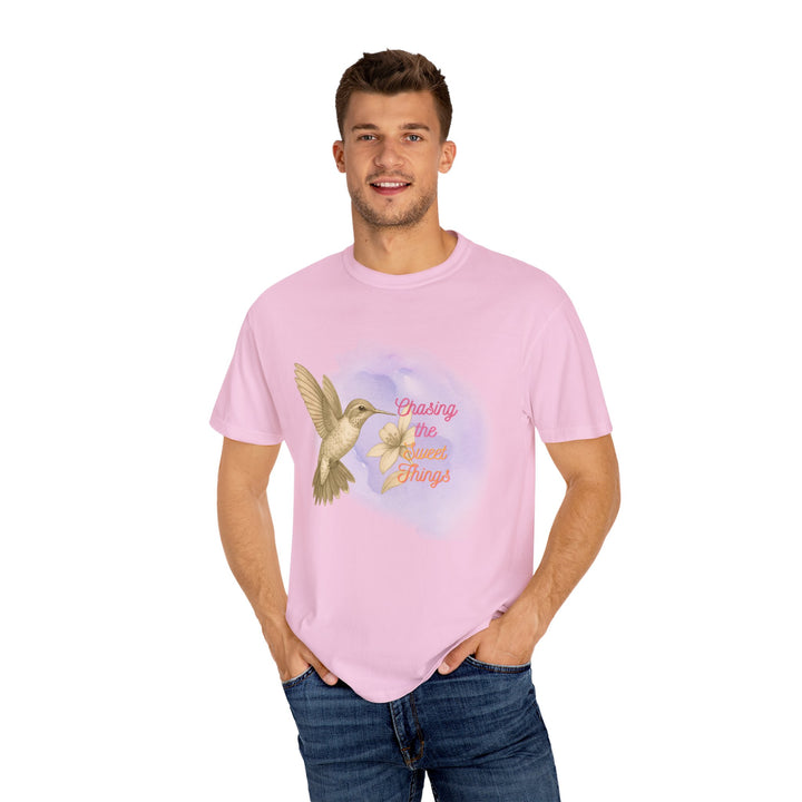 Chasing the Sweet Things – Hummingbird | Hopeful & Healing | Sketch Series by Pure Perspective | Eco Friendly Graphic Tee