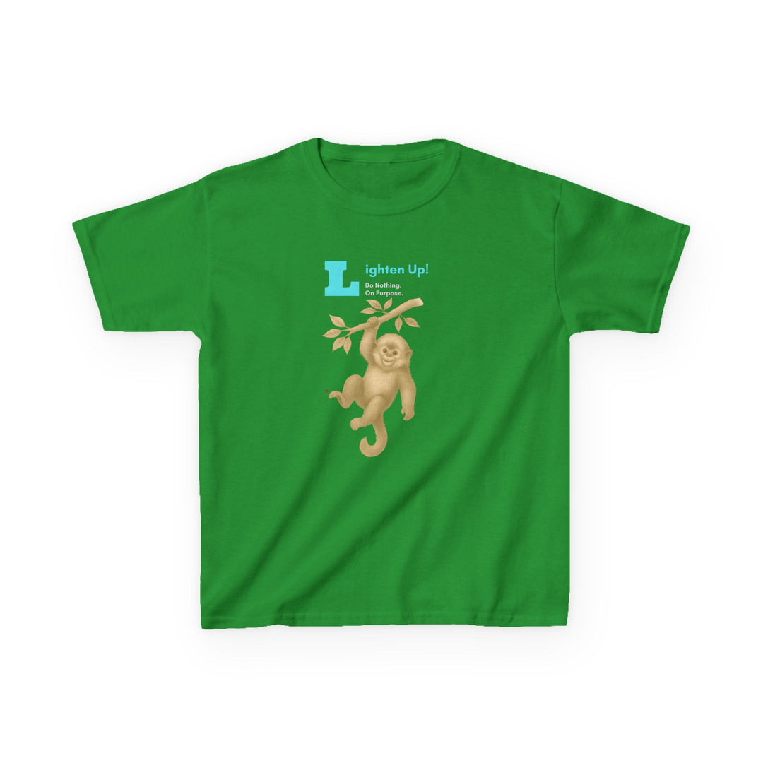 Kids Golden Snub-Nosed Monkey Tee | "Lighten Up" | Sketch Design | Eco-Conscious | Joyful & Playful