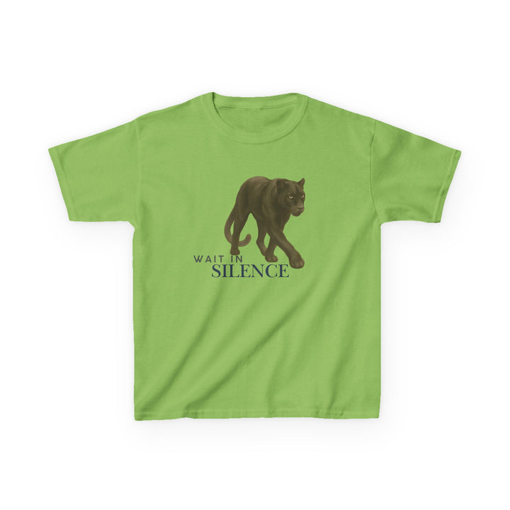 Kids Jaguar Tee | Wait In Silence say "Listen Big" | Sketch Design | Eco-Conscious | Reflective & Wise