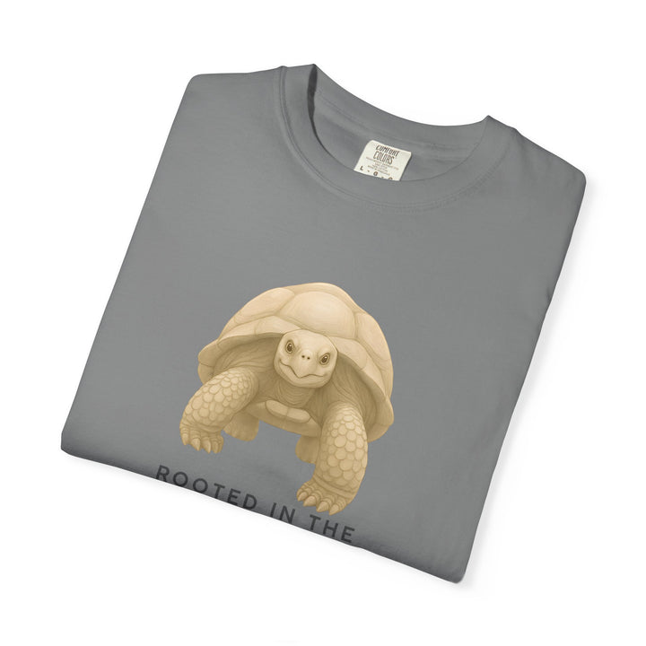 Rooted in the Long Game – Giant Tortoise | Grounded & Gentle | Sketch Series by Pure Perspective | Eco Friendly Graphic Tee
