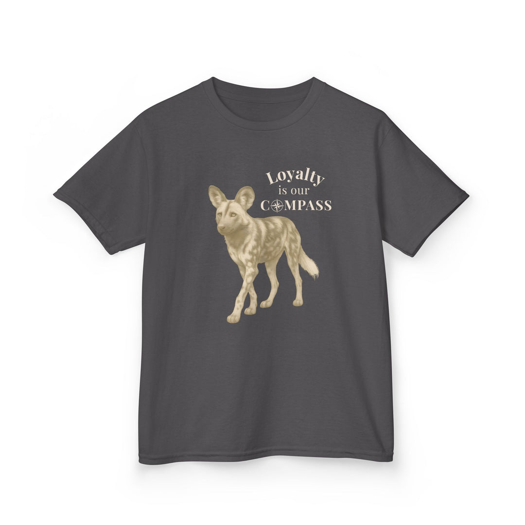 Kids African Wild Dog Tee | "Loyalty is Our Compass" | Sketch Design | Eco-Conscious | Empowered & Bold