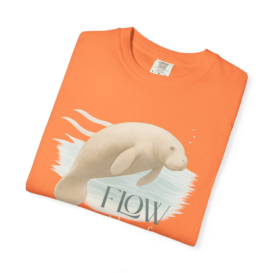 Flow Without Force – Manatee | Calm & Centered | Sketch Series by Pure Perspective | Eco Friendly Graphic Tee