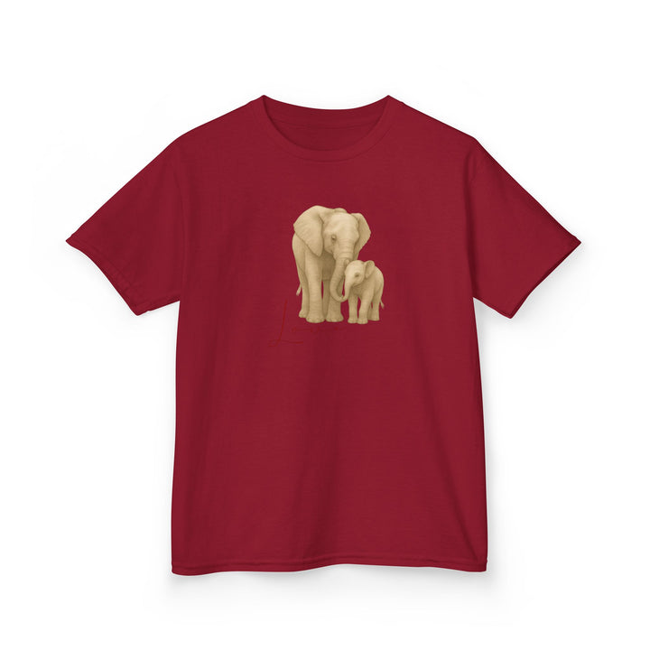 Kids Elephant with Calf Tee | "Love" | Sketch Design | Eco-Conscious | Connected & Compassionate