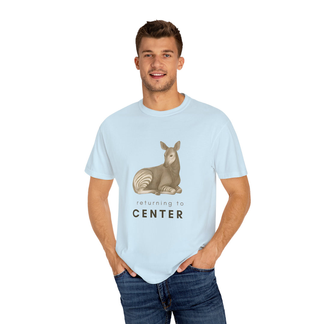 Returning to Center – Okapi | Calm & Centered | Sketch Series by Pure Perspective | Eco Friendly Graphic Tee