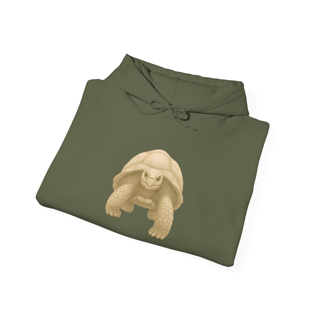 Rooted In the Long Game – Giant Tortoise Edition | Grounded & Gentle Series | Unisex Heavy Blend™ Hooded Sweatshirt | Eco-Friendly Apparel