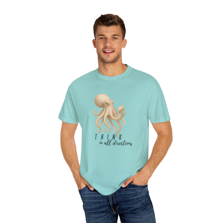Think In All Directions – Octopus | Joyful & Playful | Sketch Series by Pure Perspective App | Eco Friendly Graphic Tee
