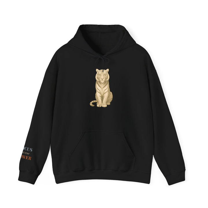 Focus Fuels True Power – Tiger | Empowered & Bold Series | Unisex Heavy Blend™ Hooded Sweatshirt | Eco-Friendly Apparel