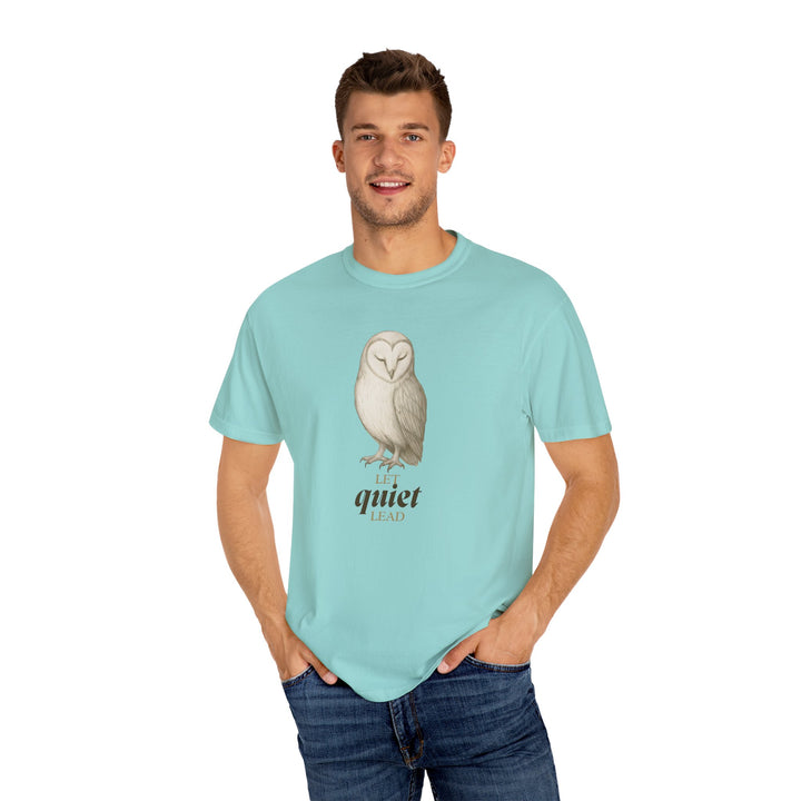 Let Quiet Lead – Owl | Calm & Centered | Sketch Series by Pure Perspective | Eco Friendly Graphic Tee