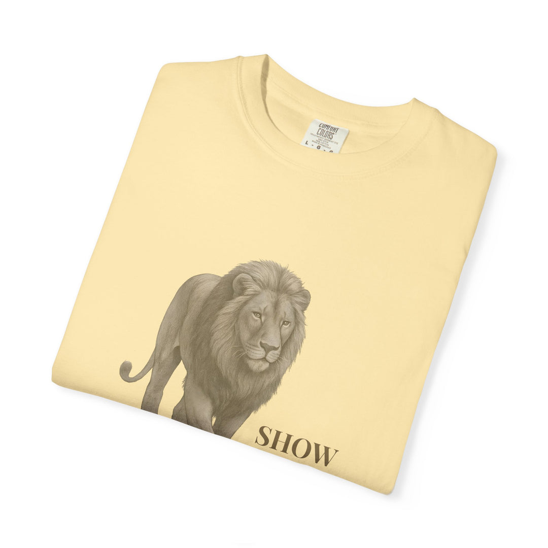 Show Up – Lion | Empowered & Bold | Sketch Series by Pure Perspective | Eco Friendly Graphic Tee
