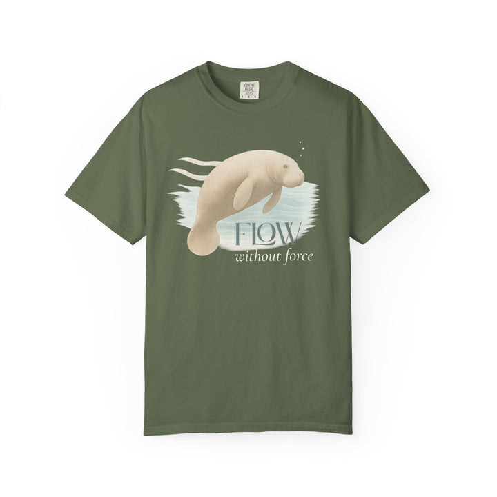 Flow Without Force – Manatee | Calm & Centered | Sketch Series by Pure Perspective | Eco Friendly Graphic Tee