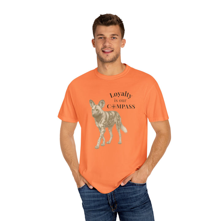 Loyalty Is Our Compass – African Wild Dog | Empowered & Bold | Sketch Series by Pure Perspective | Eco Friendly Graphic Tee