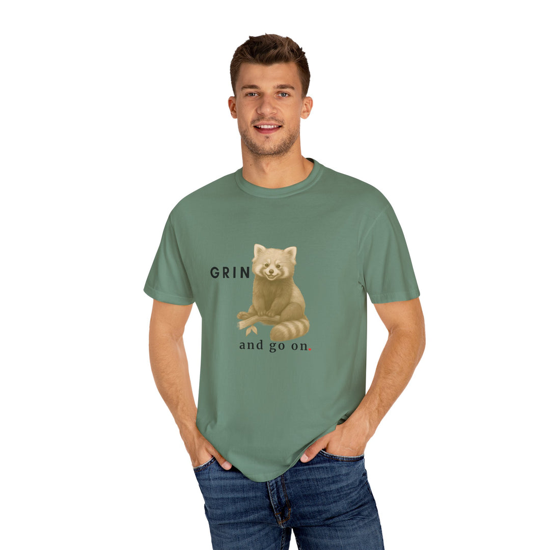 Grin and go on – Red Panda | Joyful & Playful | Sketch Series by Pure Perspective App | Eco Friendly Graphic Tee