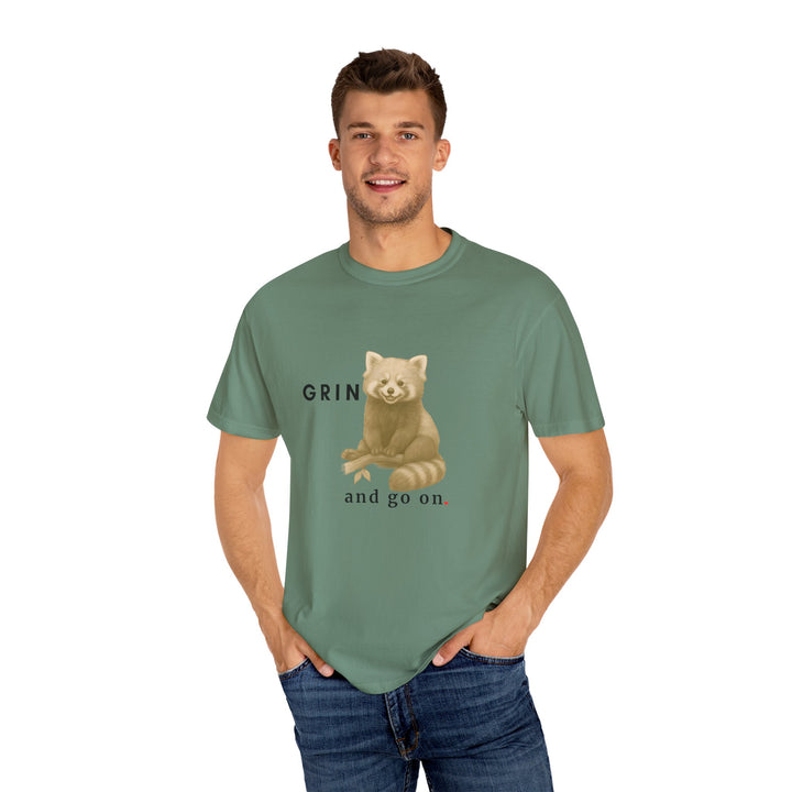 Grin and go on – Red Panda | Joyful & Playful | Sketch Series by Pure Perspective App | Eco Friendly Graphic Tee