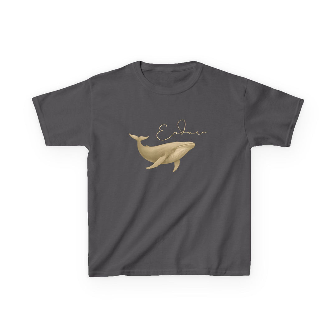Kids Blue Whale Tee | "Endure" | Sketch Design | Eco-Conscious | Connected & Compassionate