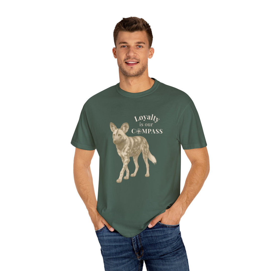 Loyalty Is Our Compass – African Wild Dog | Empowered & Bold | Sketch Series by Pure Perspective | Eco Friendly Graphic Tee