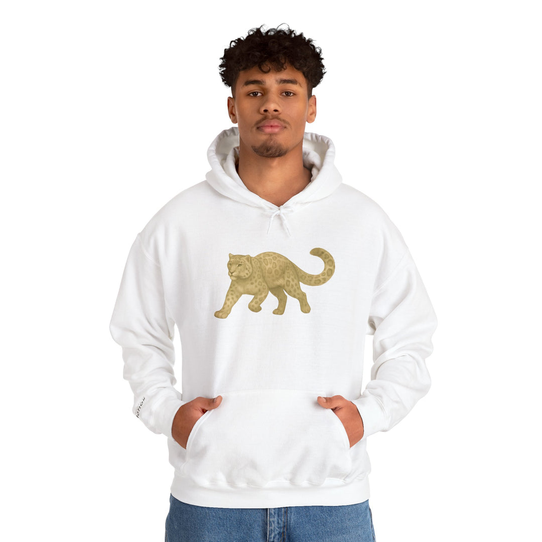 Mastery in Motion – Snow Leopard Edition | Patient & Peaceful Series | Unisex Heavy Blend™ Hooded Sweatshirt | Eco-Friendly Apparel