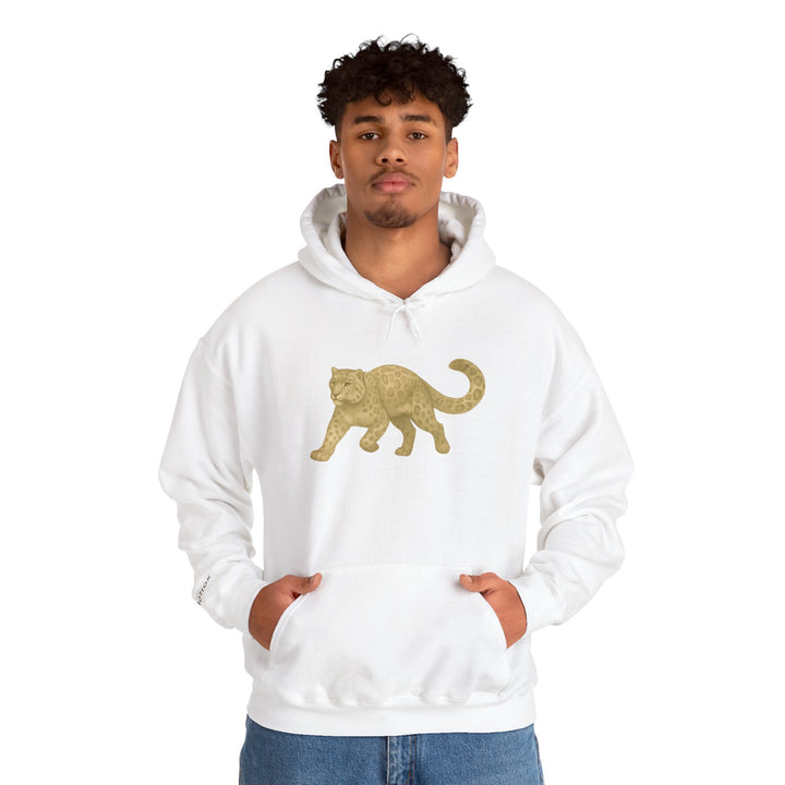 Mastery in Motion – Snow Leopard Edition | Patient & Peaceful Series | Unisex Heavy Blend™ Hooded Sweatshirt | Eco-Friendly Apparel