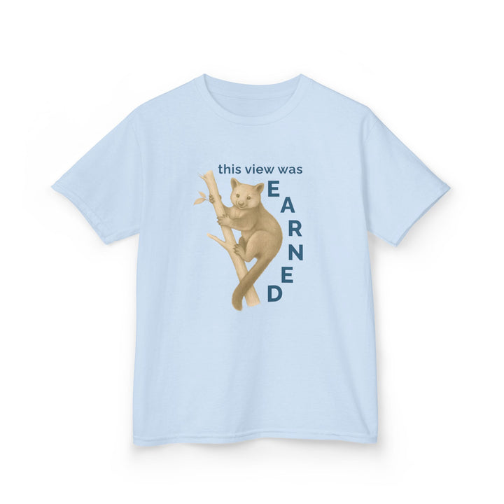 Kids Tree Kangaroo Tee | "This View Was Earned" | Sketch Design | Eco-Conscious | Joyful & Playful