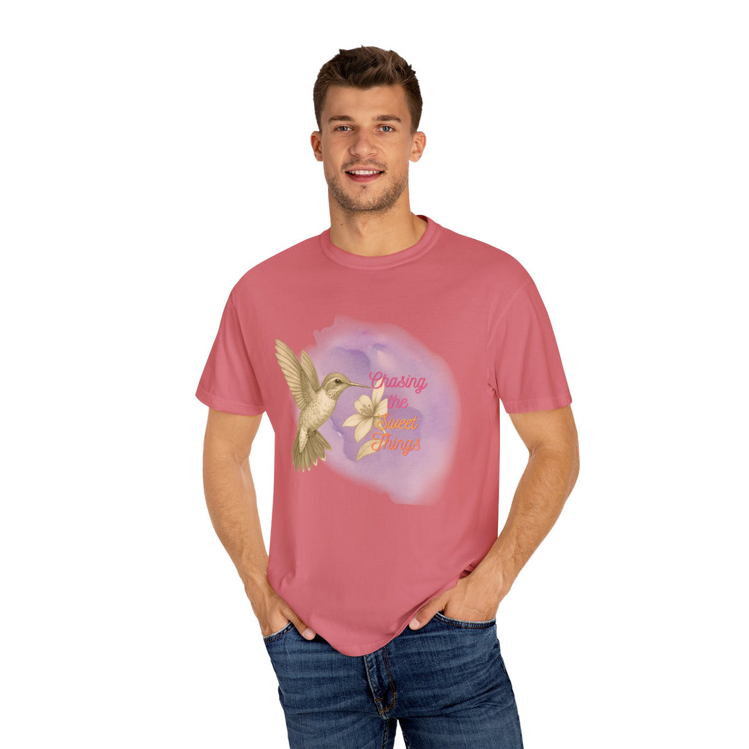 Chasing the Sweet Things – Hummingbird | Hopeful & Healing | Sketch Series by Pure Perspective | Eco Friendly Graphic Tee