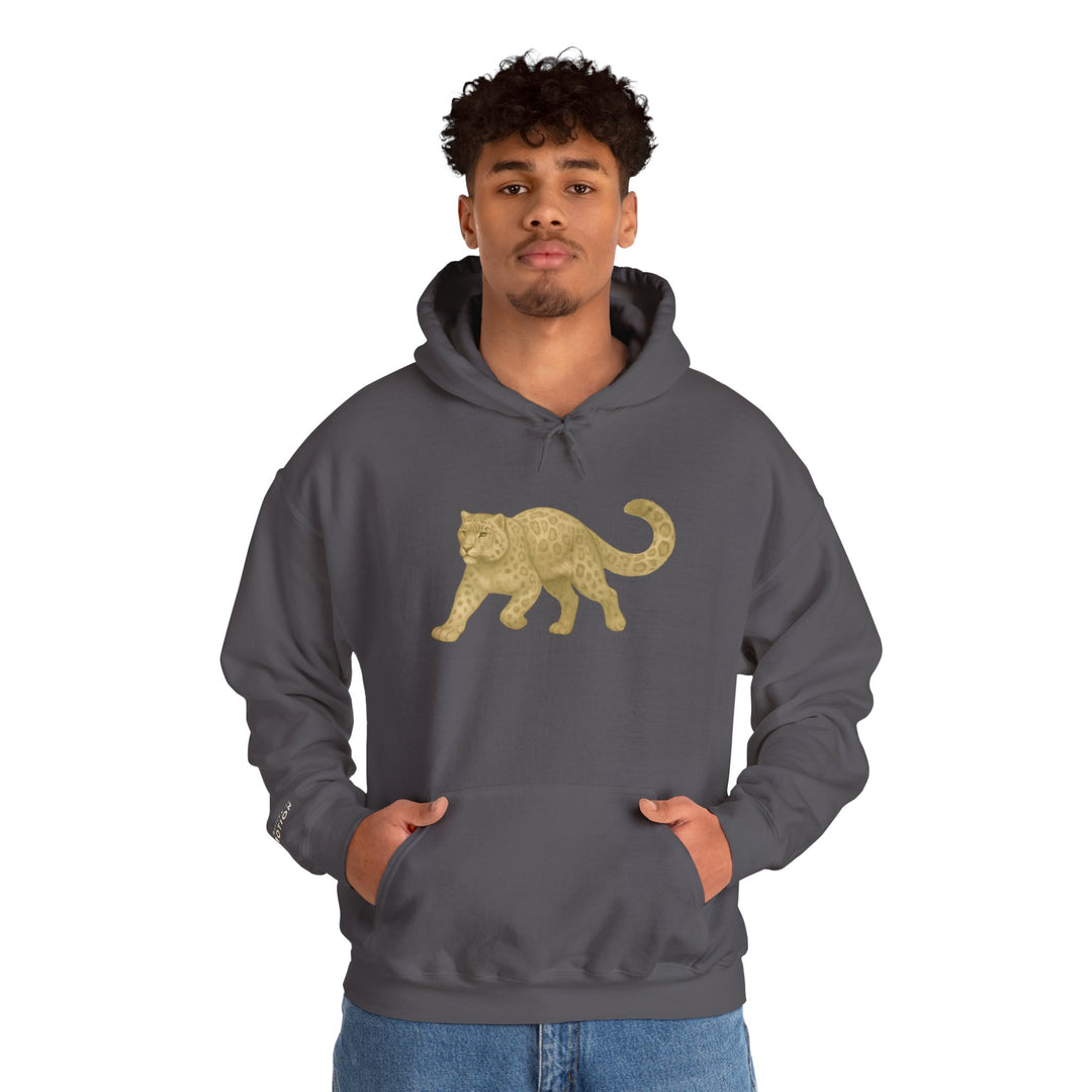 Mastery in Motion – Snow Leopard Edition | Patient & Peaceful Series | Unisex Heavy Blend™ Hooded Sweatshirt | Eco-Friendly Apparel