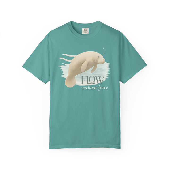 Flow Without Force – Manatee | Calm & Centered | Sketch Series by Pure Perspective | Eco Friendly Graphic Tee
