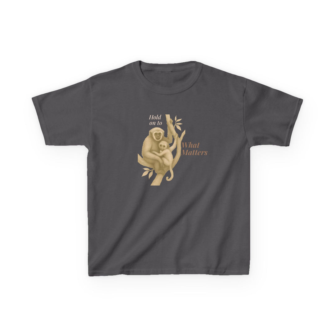 Kids Gibbon and Baby Tee | "Hold on to What Matters" | Sketch Design | Eco-Conscious | Connected & Compassionate
