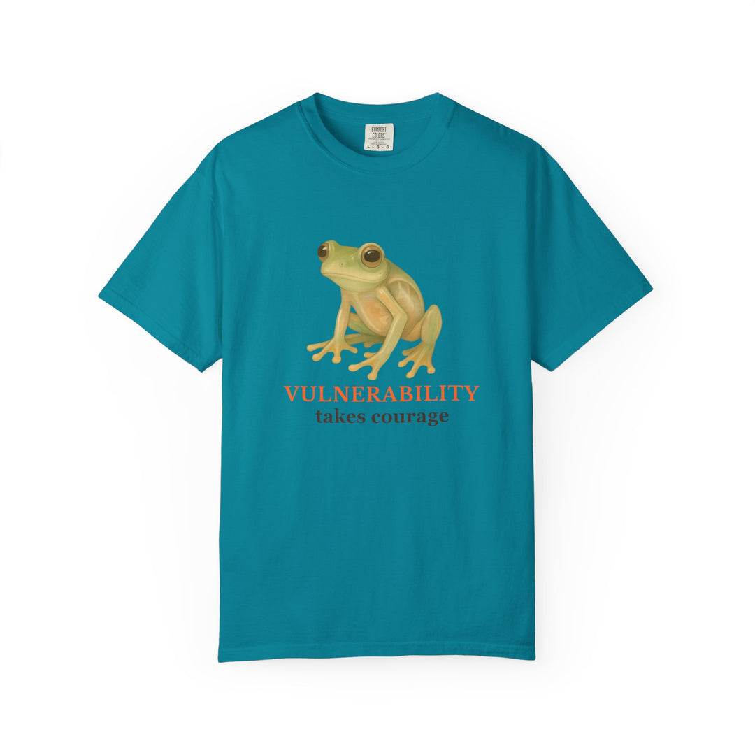 Vulnerability Takes Courage – Glass Frog | Hopeful & Healing | Sketch Series by Pure Perspective App | Eco Friendly Graphic Tee