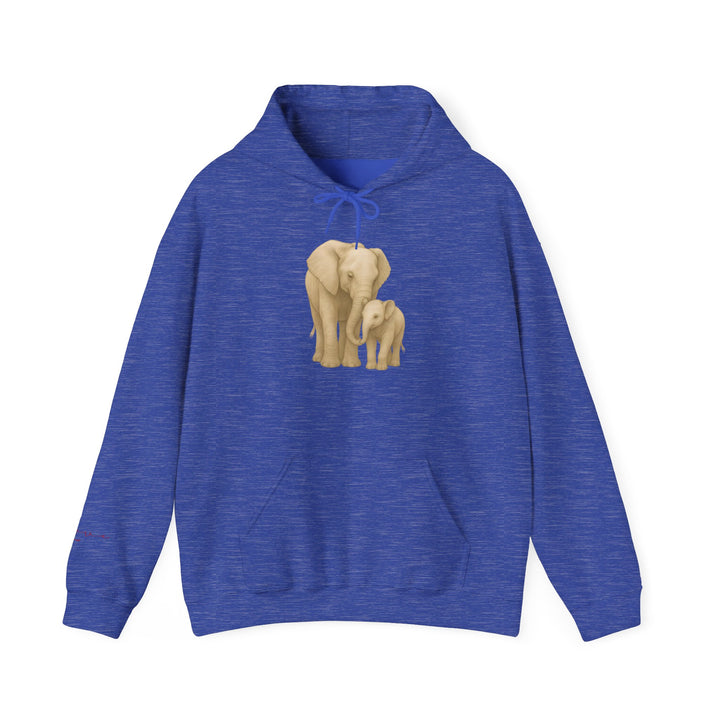Love – Elephant Mother and Calf Edition | Connected & Compassionate Series | Unisex Heavy Blend™ Hooded Sweatshirt | Eco-Friendly Apparel