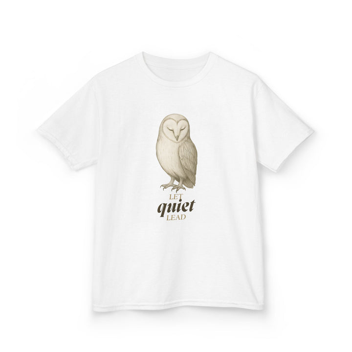 Kids Barn Owl Tee | "Listen First" | Sketch Design | Eco-Conscious | Calm & Centered