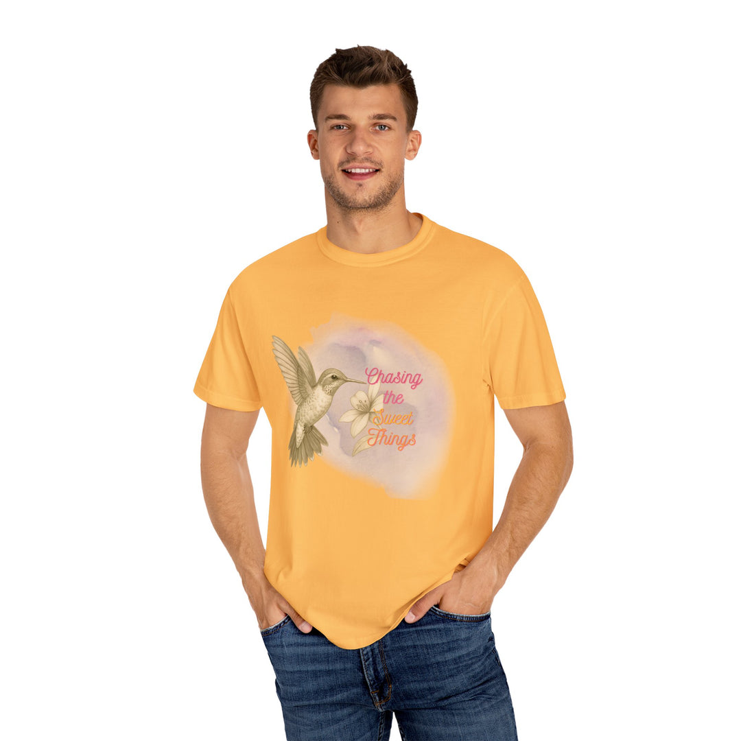 Chasing the Sweet Things – Hummingbird | Hopeful & Healing | Sketch Series by Pure Perspective | Eco Friendly Graphic Tee