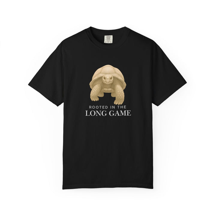 Rooted in the Long Game – Giant Tortoise | Grounded & Gentle | Sketch Series by Pure Perspective | Eco Friendly Graphic Tee