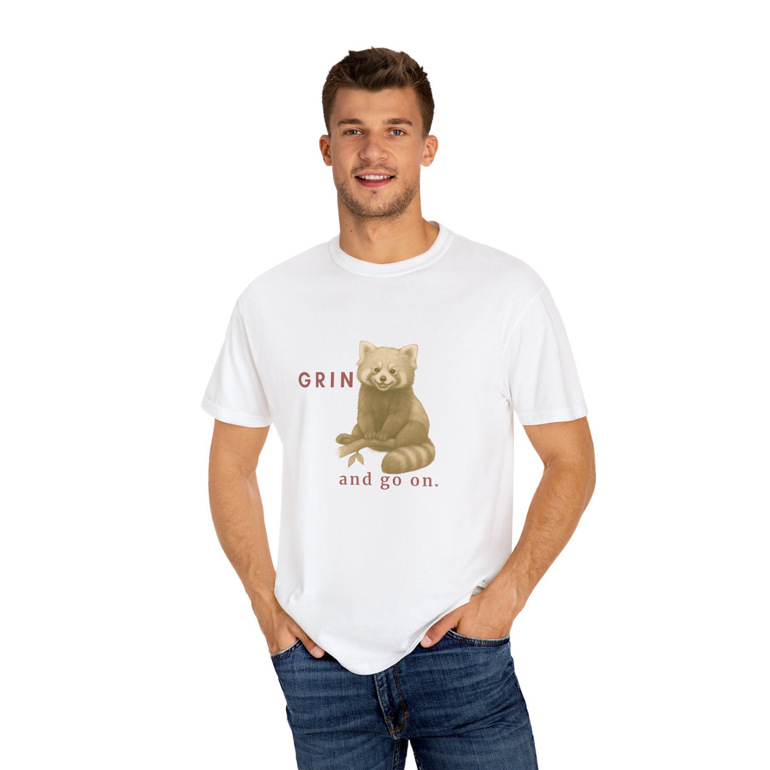 Grin and go on – Red Panda | Joyful & Playful | Sketch Series by Pure Perspective App | Eco Friendly Graphic Tee