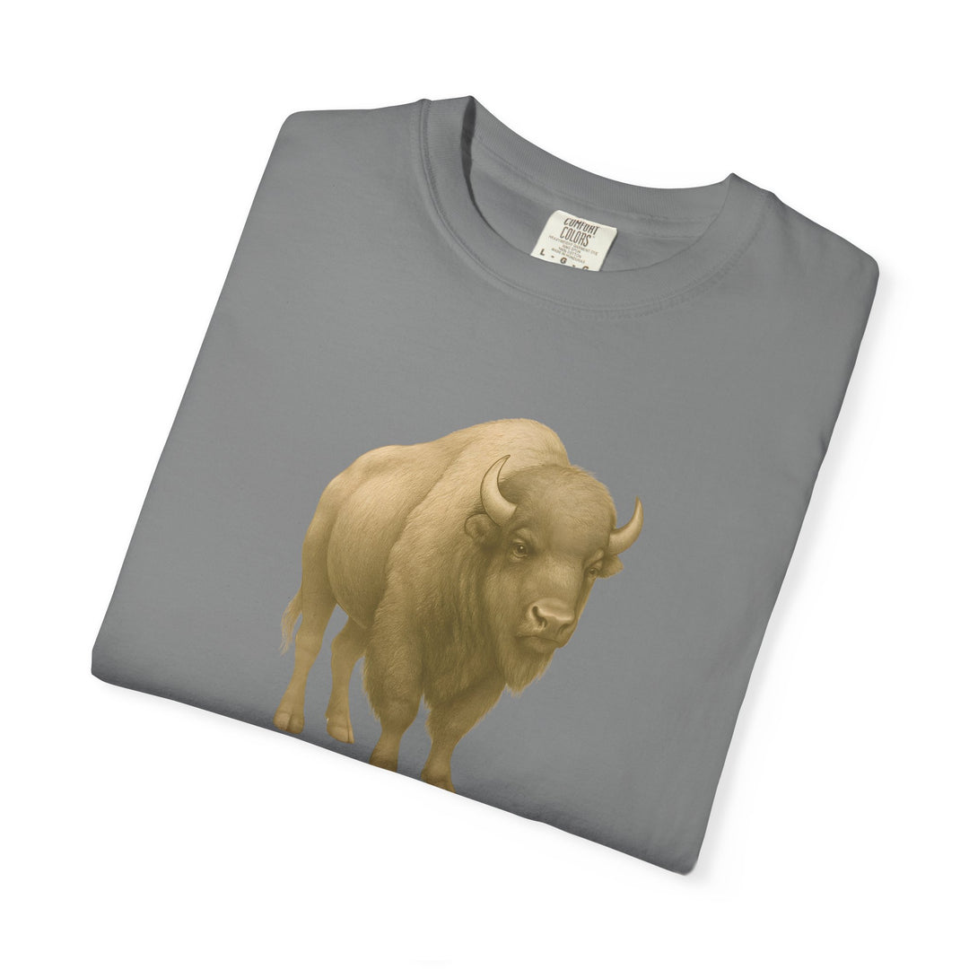 Guard What's Sacred – Bison | Connected & Compassionate | Sketch Series by Pure Perspective App | Eco Friendly Graphic Tee
