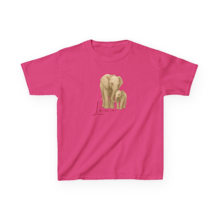 Kids Elephant with Calf Tee | "Love" | Sketch Design | Eco-Conscious | Connected & Compassionate