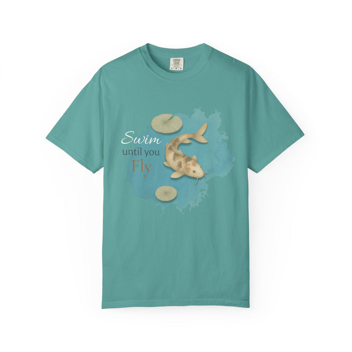 Swim Until You Fly – Koi Fish | Hopeful & Healing | Sketch Series by Pure Perspective App | Eco Friendly Graphic Tee