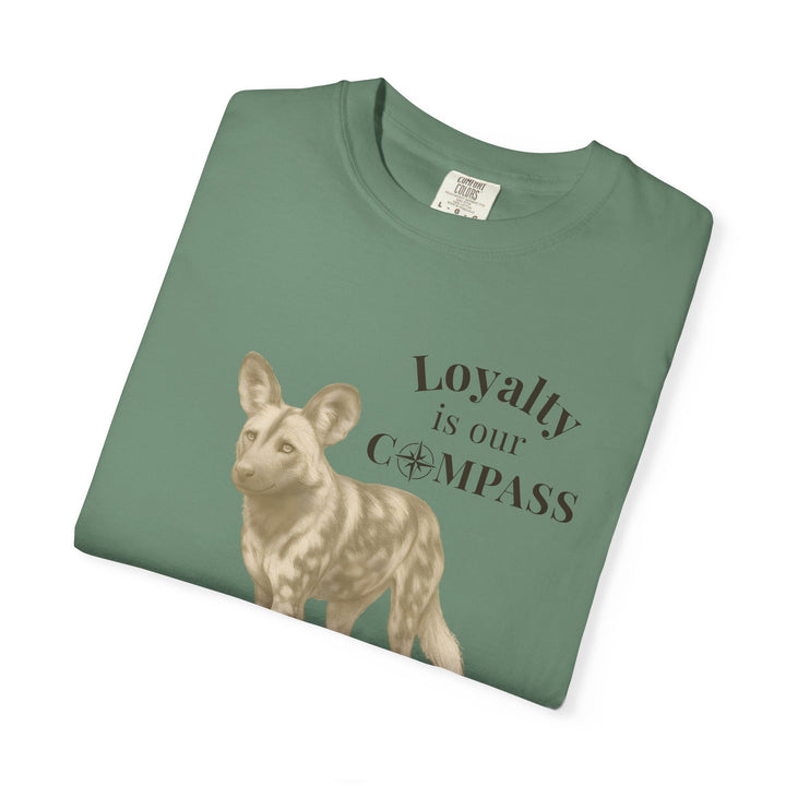 Loyalty Is Our Compass – African Wild Dog | Empowered & Bold | Sketch Series by Pure Perspective | Eco Friendly Graphic Tee