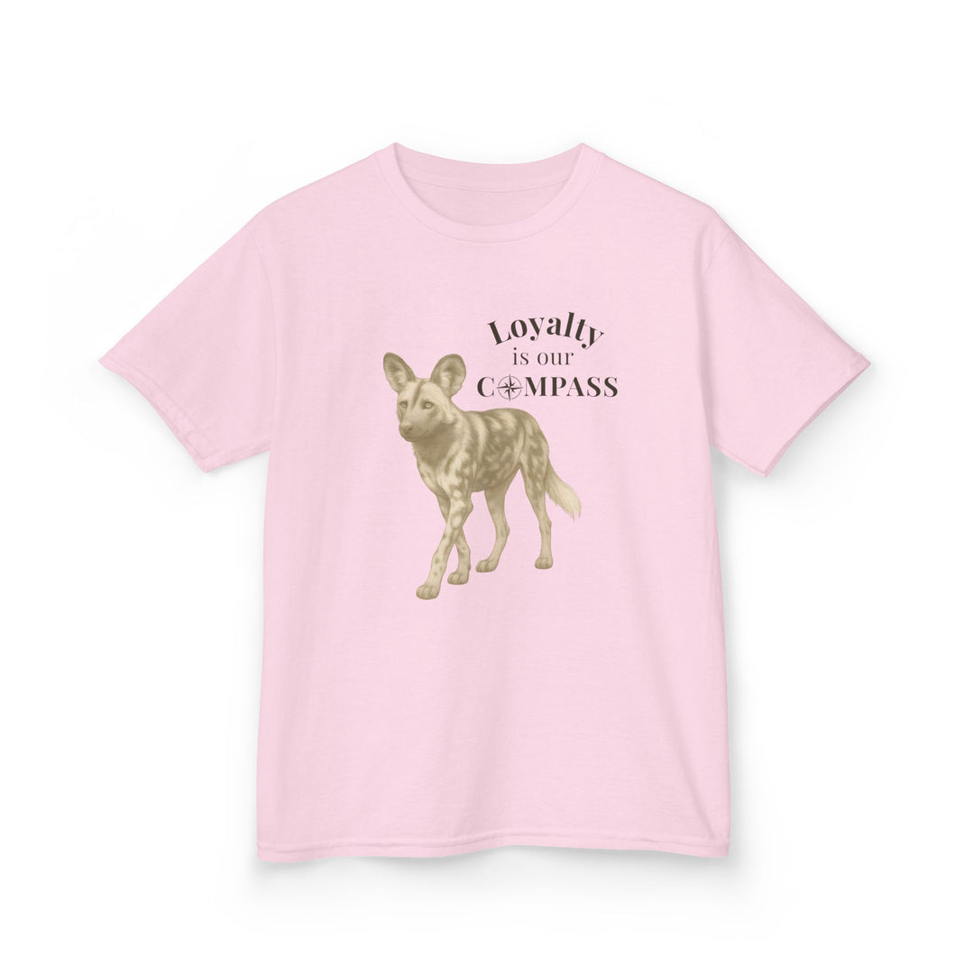 Kids African Wild Dog Tee | "Loyalty is Our Compass" | Sketch Design | Eco-Conscious | Empowered & Bold