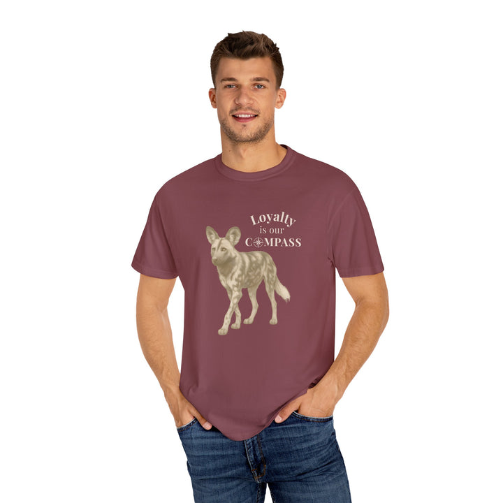 Loyalty Is Our Compass – African Wild Dog | Empowered & Bold | Sketch Series by Pure Perspective | Eco Friendly Graphic Tee