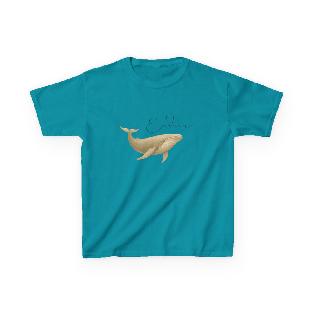 Kids Blue Whale Tee | "Endure" | Sketch Design | Eco-Conscious | Connected & Compassionate
